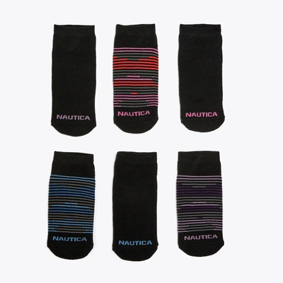 Shop Nautica Womens Athletic Low-cut Socks Gift Box, 6-pack In Multi