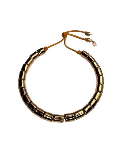 Shop Her New Tribe 1.6 Large Candy Necklace In Gold