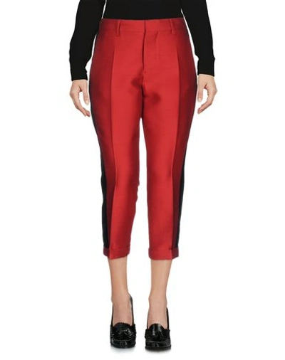 Dsquared2 Cropped Pants & Culottes In Red