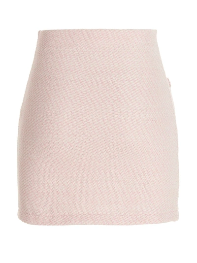 Shop Self-portrait Jewel Button Knit Skirt Skirts Pink