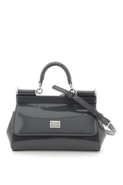 Shop Dolce & Gabbana Patent Leather Small 'sicily' Bag