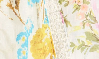 Shop Zimmermann Kids' Halcyon Spliced Floral Print Halter Neck Dress