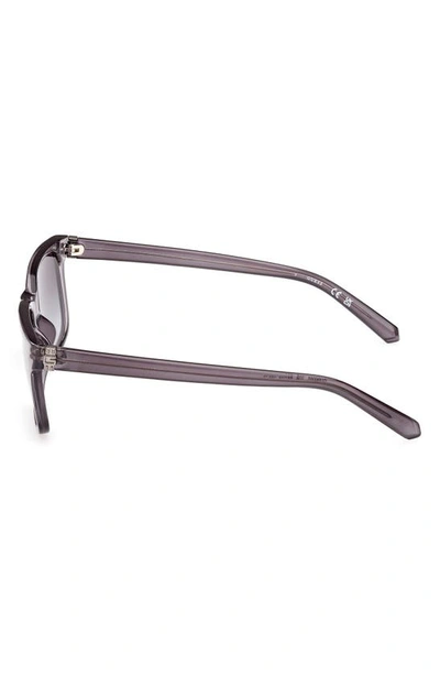 Shop Guess 55mm Rectangular Sunglasses In Grey / Gradient Smoke
