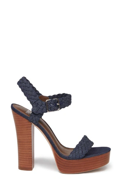Paige Ankle Strap Platform Sandal In Indigo