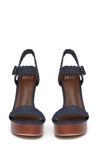 Paige Ankle Strap Platform Sandal In Indigo
