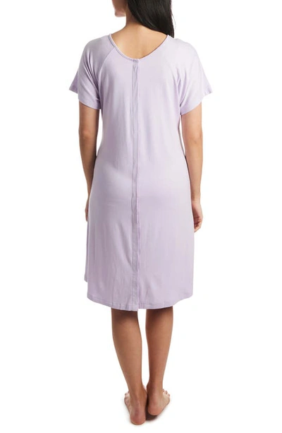 Shop Everly Grey Rosa Jersey Maternity Hospital Gown In Lavender