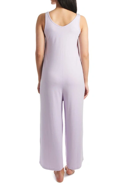 Everly Grey Luana Jersey Maternity/nursing Romper In Lavender