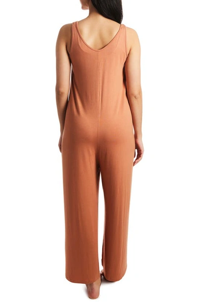 Everly Grey Women's  Luana Maternity/nursing Romper In Sandstone