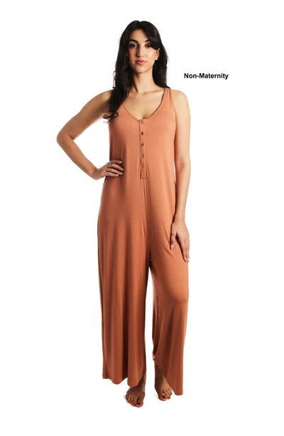 Everly Grey Women's  Luana Maternity/nursing Romper In Sandstone
