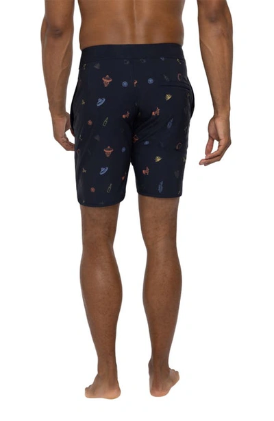 Travismathew Sunset Mojito Board Shorts In Dress Blues