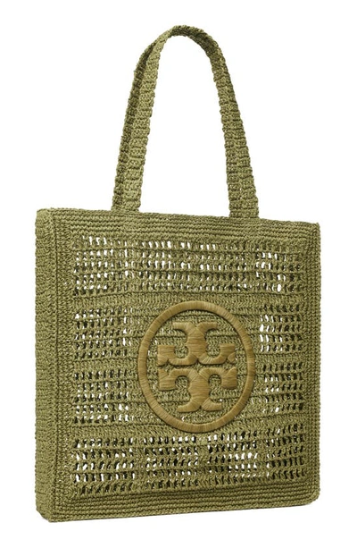 Shop Tory Burch Ella Hand-crocheted Tote In Green