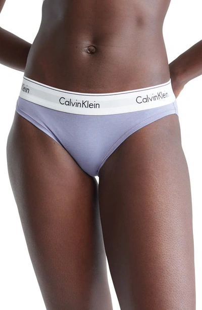 Shop Calvin Klein Modern Cotton Bikini In Splash Of Grape
