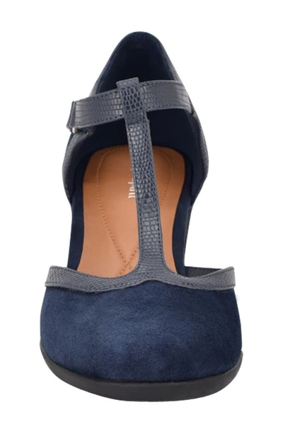 Easy Spirit Cara T-strap Pump In Navy
