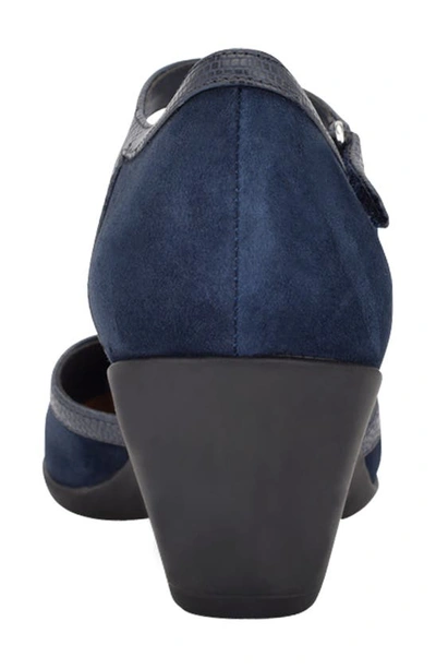 Easy Spirit Cara T-strap Pump In Navy