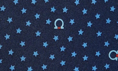 Ferragamo Siria Silk Tie In F.navy