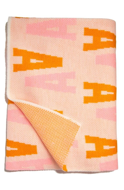 Shop Baublebar Mirror Image Letter Blanket In Pink-f