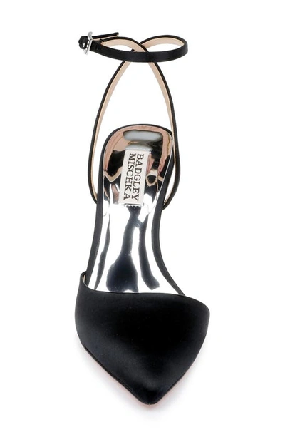 Shop Badgley Mischka Indie Ankle Strap Pointed Toe Pump In Black