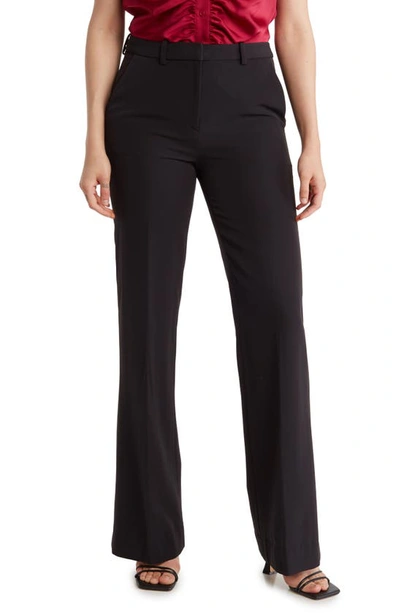 Shop Donna Karan Flare Trousers In Black