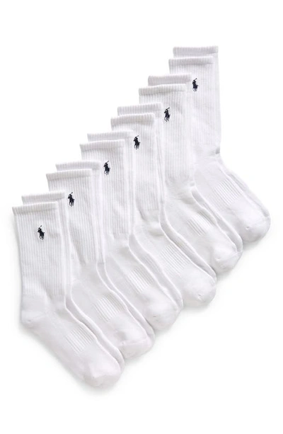Shop Polo Ralph Lauren Assorted 6-pack Crew Socks In White