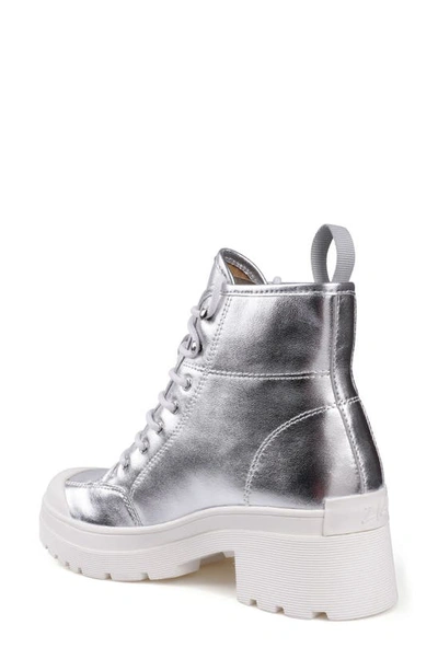 Shop Zigi Strellah High Top Sneaker In Silver Metallic