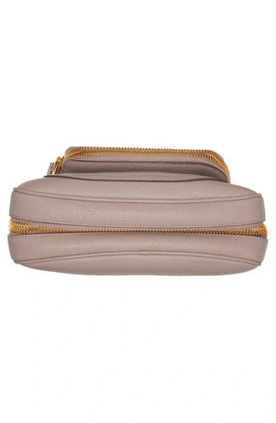Shop Tom Ford Medium Jennifer Grained Leather Shoulder Bag In Silk Taupe