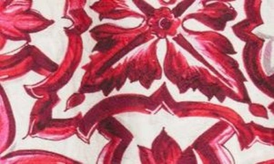 Dolce & Gabbana Majolica-print Brocade Mini Dress In Fuschia