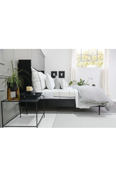 Pom Pom At Home Copenhagen Plaid Blanket In White/grey
