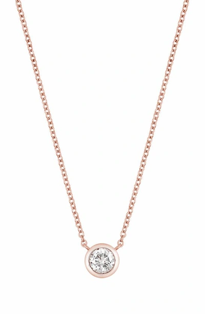 Bony Levy 14k Gold Diamond Bezel Pendant Necklace In 14k Rose Gold