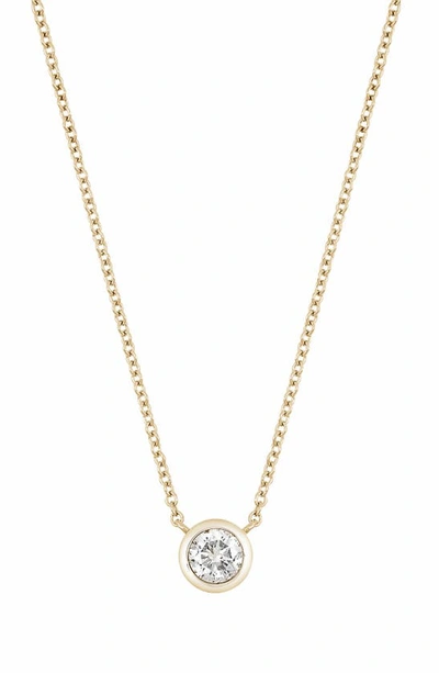 Shop Bony Levy Diamond Bezel Pendant Necklace In 14k Yellow Gold