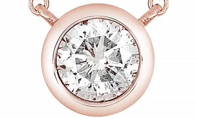 Bony Levy 14k Gold Diamond Bezel Pendant Necklace In 14k Rose Gold