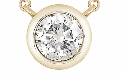 Shop Bony Levy Diamond Bezel Pendant Necklace In 14k Yellow Gold
