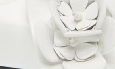 Shop Prada Loop Bouquet Pointed Toe Flat In White