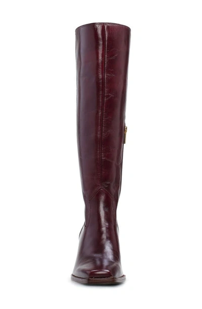 Vince Camuto Sangeti 2 Womens Wide Calf Leather Knee-high Boots In Dark Mahogany