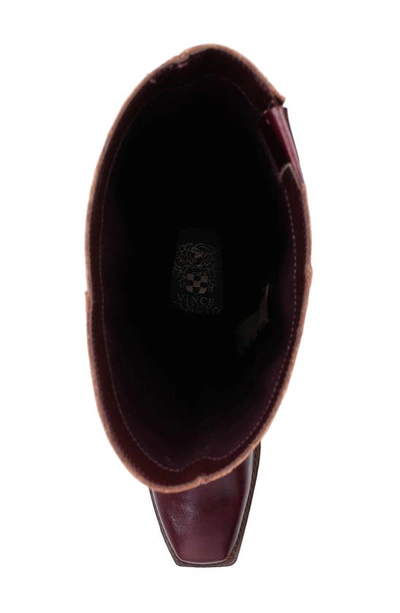 Vince Camuto Sangeti 2 Womens Wide Calf Leather Knee-high Boots In Dark Mahogany