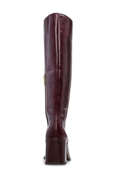 Vince Camuto Sangeti 2 Womens Wide Calf Leather Knee-high Boots In Dark Mahogany