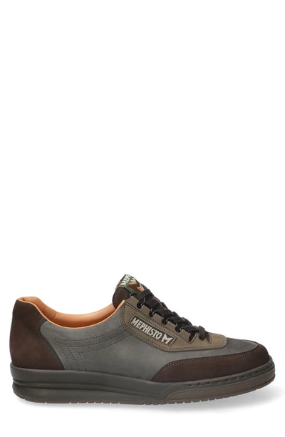 Mephisto Match Walking Shoe In Dark Brown Multi