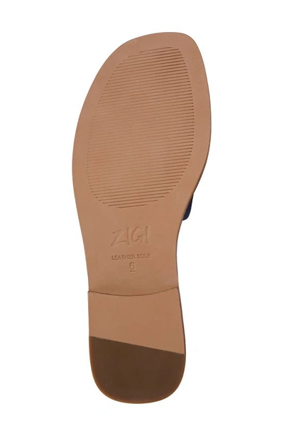 Zigi Nelissa Slide Sandal In Navy Lthr