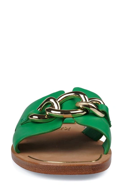 Zigi Nelissa Slide Sandal In Green Lthr