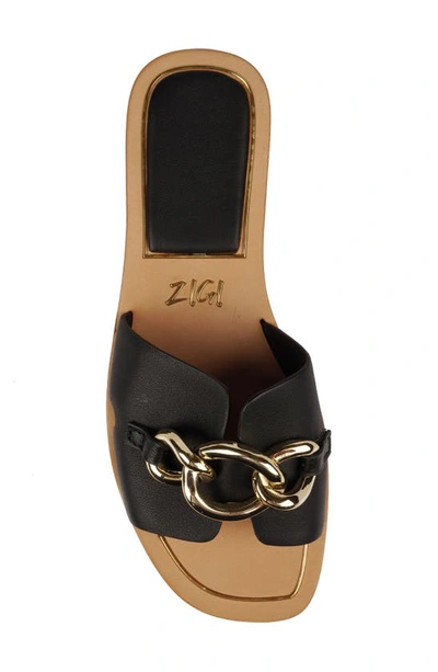 Shop Zigi Nelissa Slide Sandal In Blk Leathe