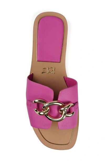 Zigi Nelissa Slide Sandal In Fuscha Lth