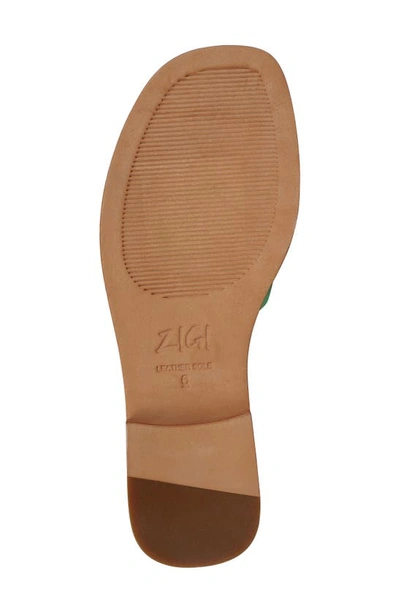 Zigi Nelissa Slide Sandal In Green Lthr
