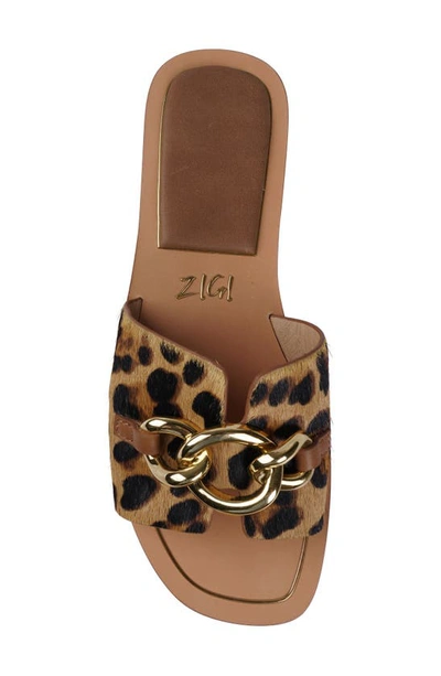 Zigi Nelissa Slide Sandal In Leopard Lt