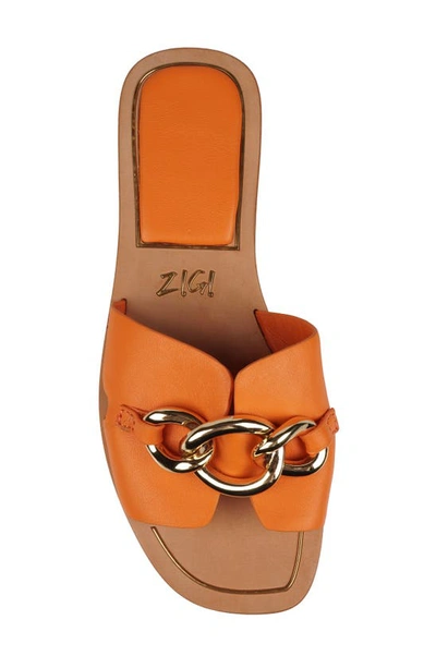 Zigi Nelissa Slide Sandal In Orange Lth