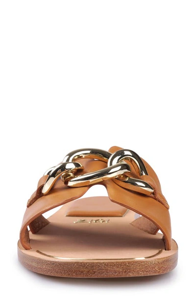 Zigi Nelissa Slide Sandal In Tan Leathe