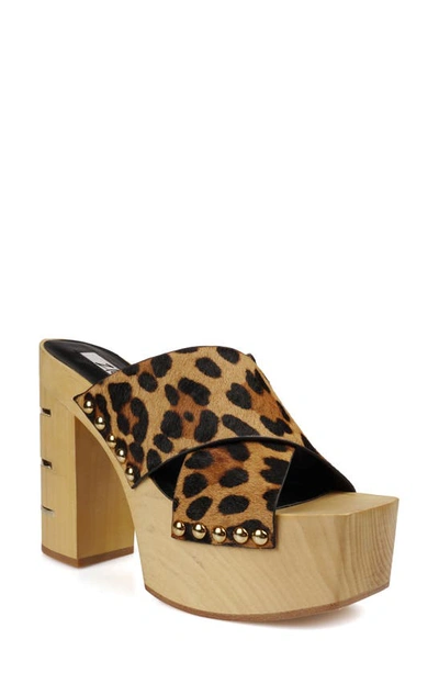 Shop Zigi Tabitha Platform Slide Sandal In Leopard Lt