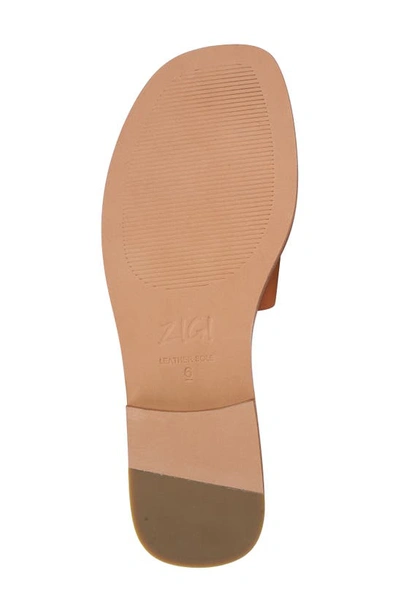 Zigi Nelissa Slide Sandal In Tan Leathe