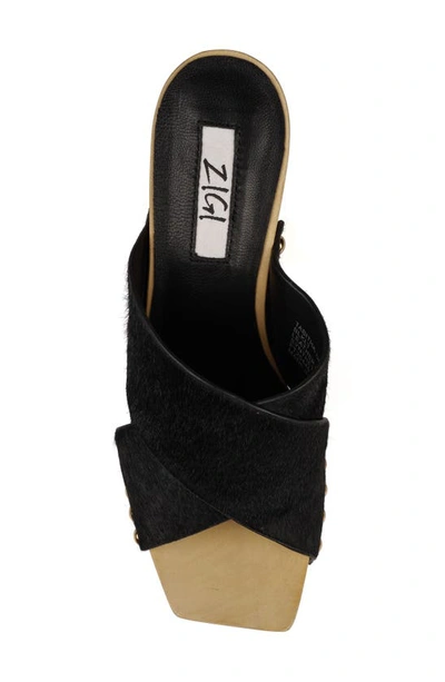 Shop Zigi Tabitha Platform Slide Sandal In Blk Leathe