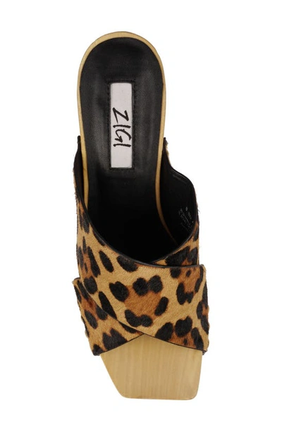Zigi Tabitha Platform Slide Sandal In Leopard Lt