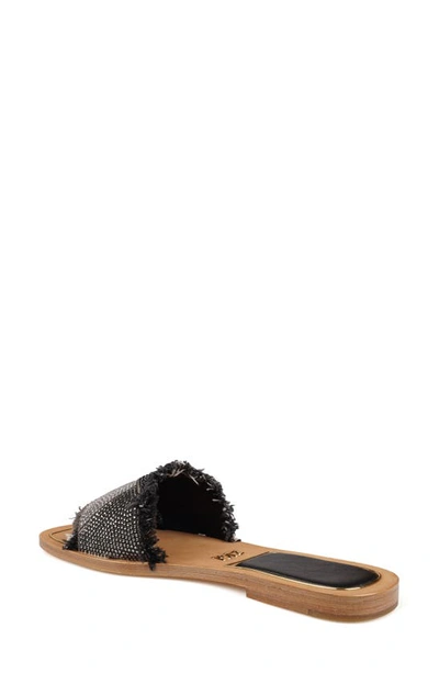 Shop Zigi Tamy Rhinestone Slide Sandal In Black Denim