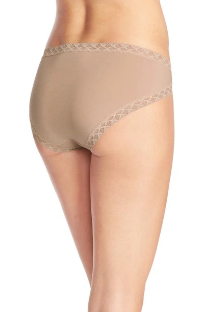 Shop Natori Bliss Cotton French Cut Briefs In Cafe